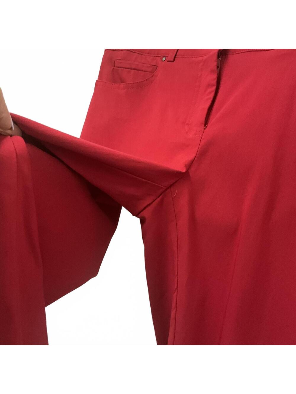 89th and Madison Women's Size 10 Red Cropped Capris Pants Stretch - Picture 2 of 8